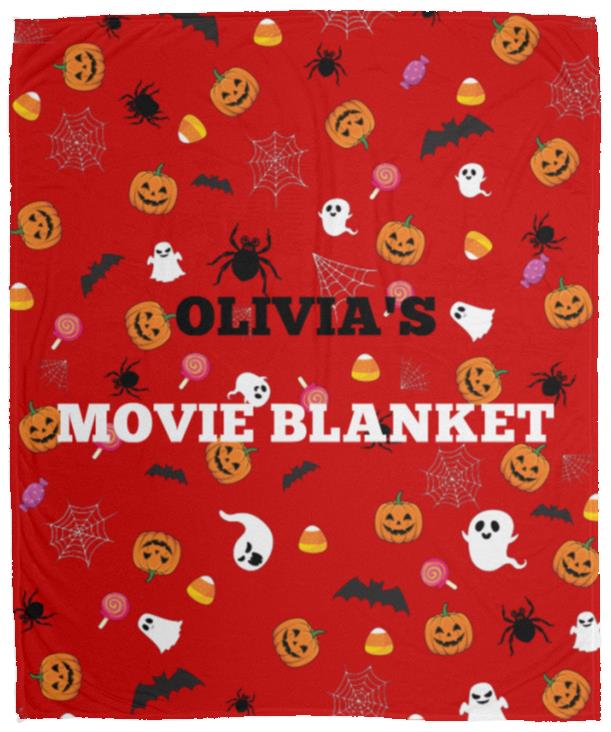 Personalized Halloween Fun Movie Blanket