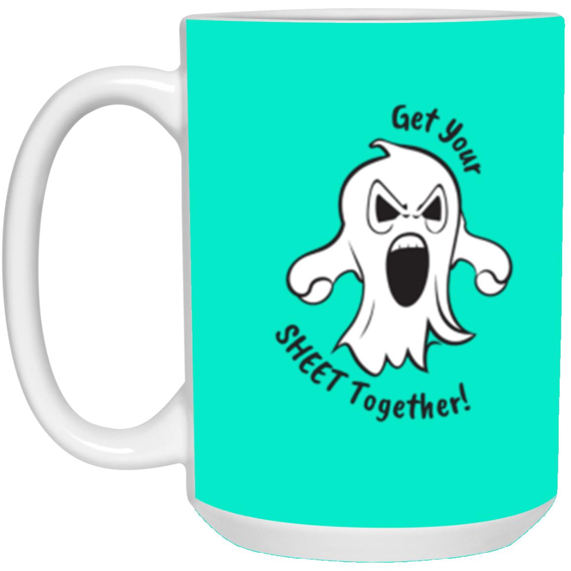 Custom White Mug w/ Background Color "Get Your Sheet Together!"