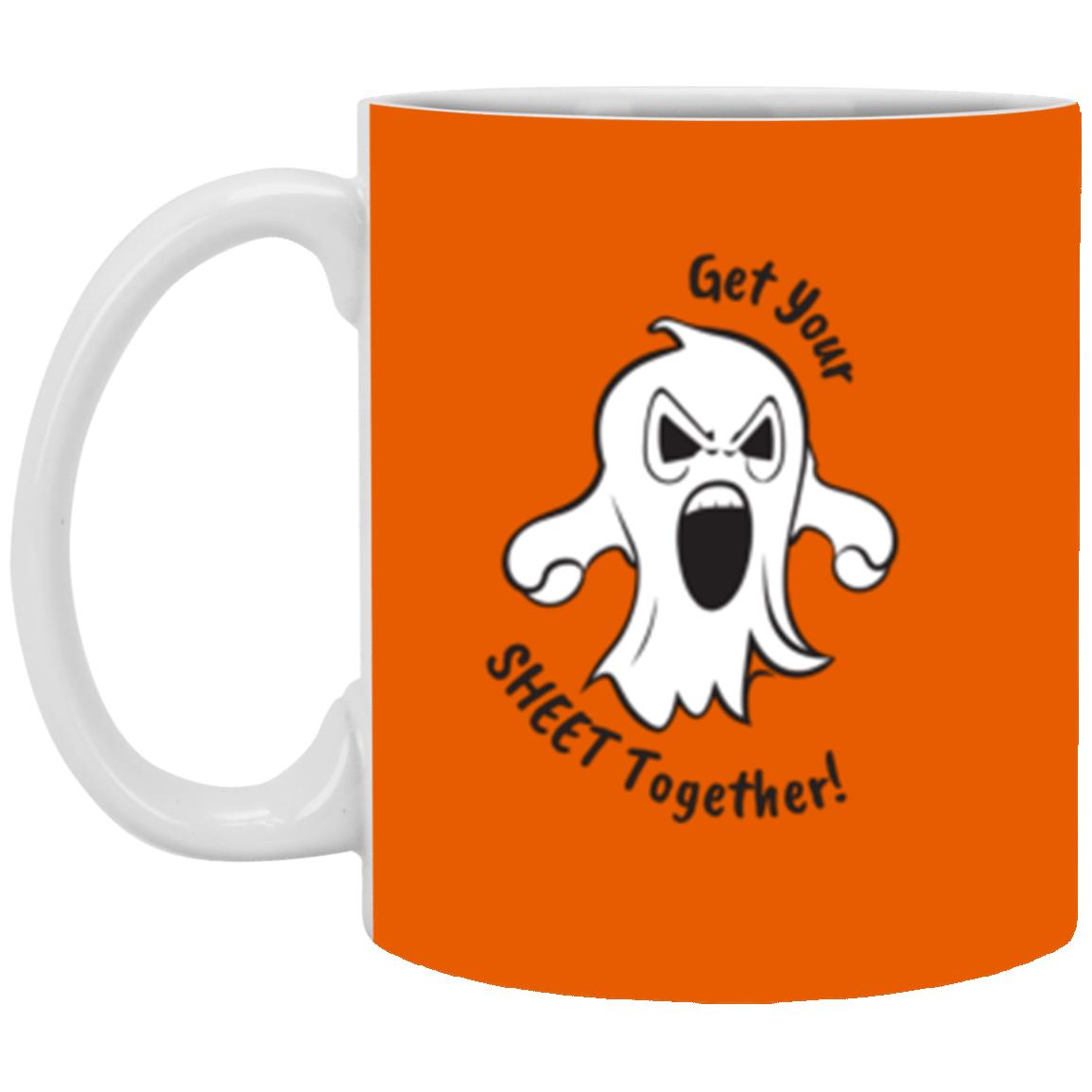 Custom White Mug w/ Background Color "Get Your Sheet Together!"