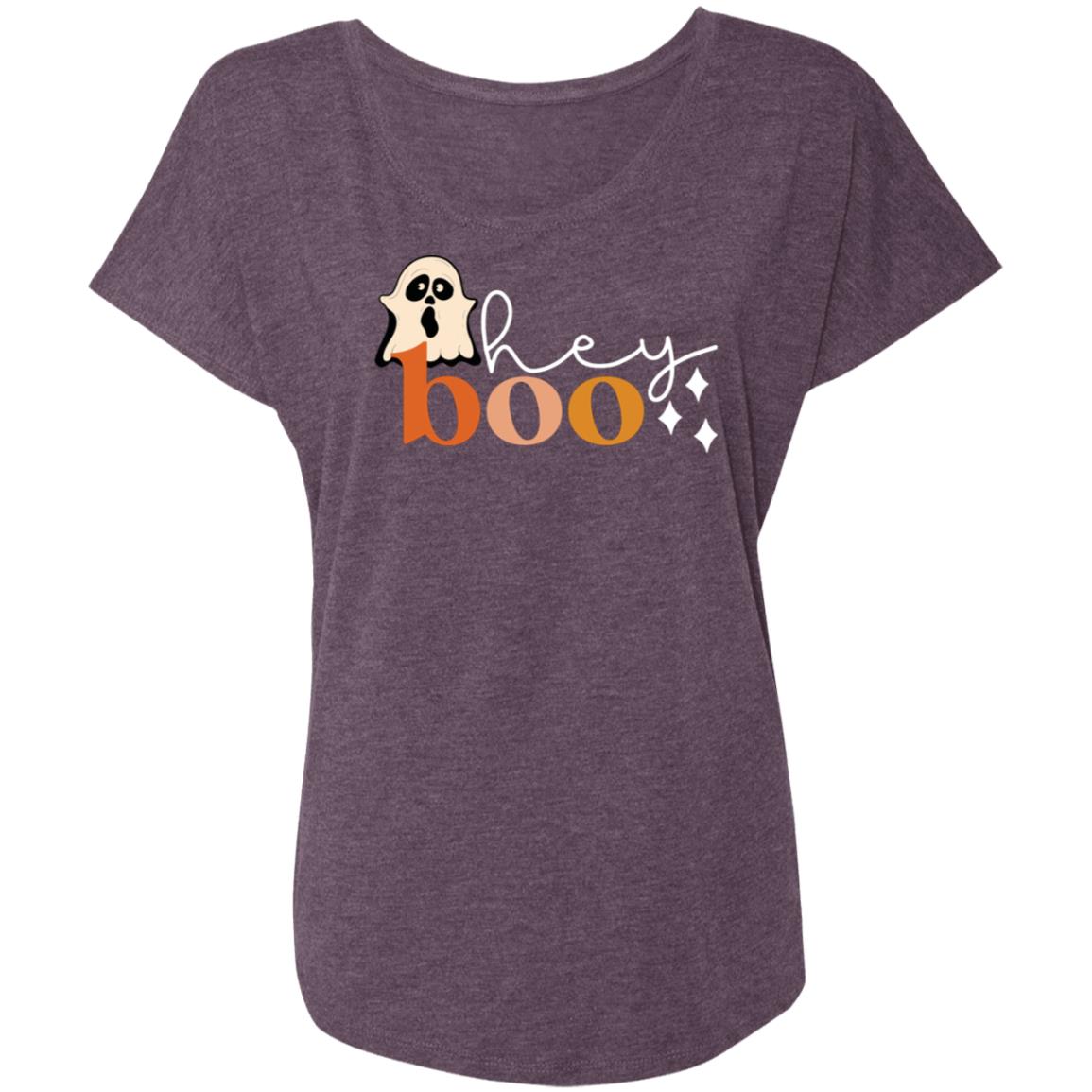 Custom Ladies' Triblend Dolman Sleeve "Hey Boo"