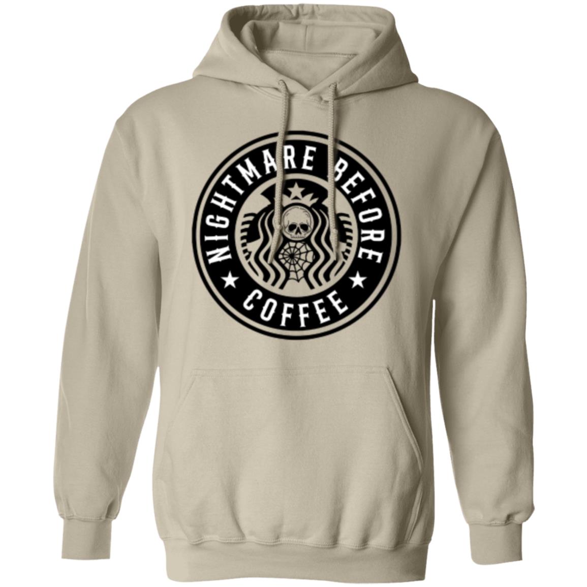 Custom Pullover Hoodie "Nightmare Before Coffee"