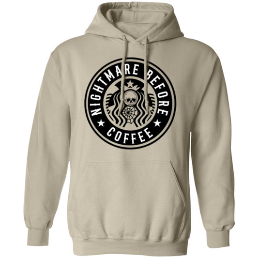 Custom Pullover Hoodie "Nightmare Before Coffee"