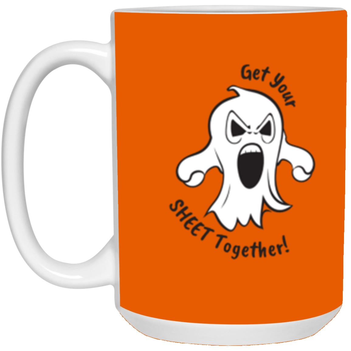 Custom White Mug w/ Background Color "Get Your Sheet Together!"