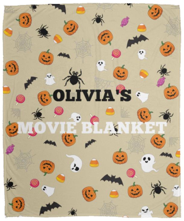 Personalized Halloween Fun Movie Blanket