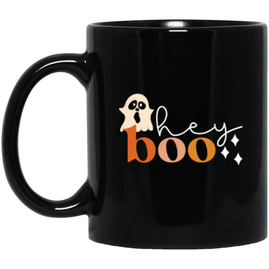 Custom Black Mug "Hey Boo"