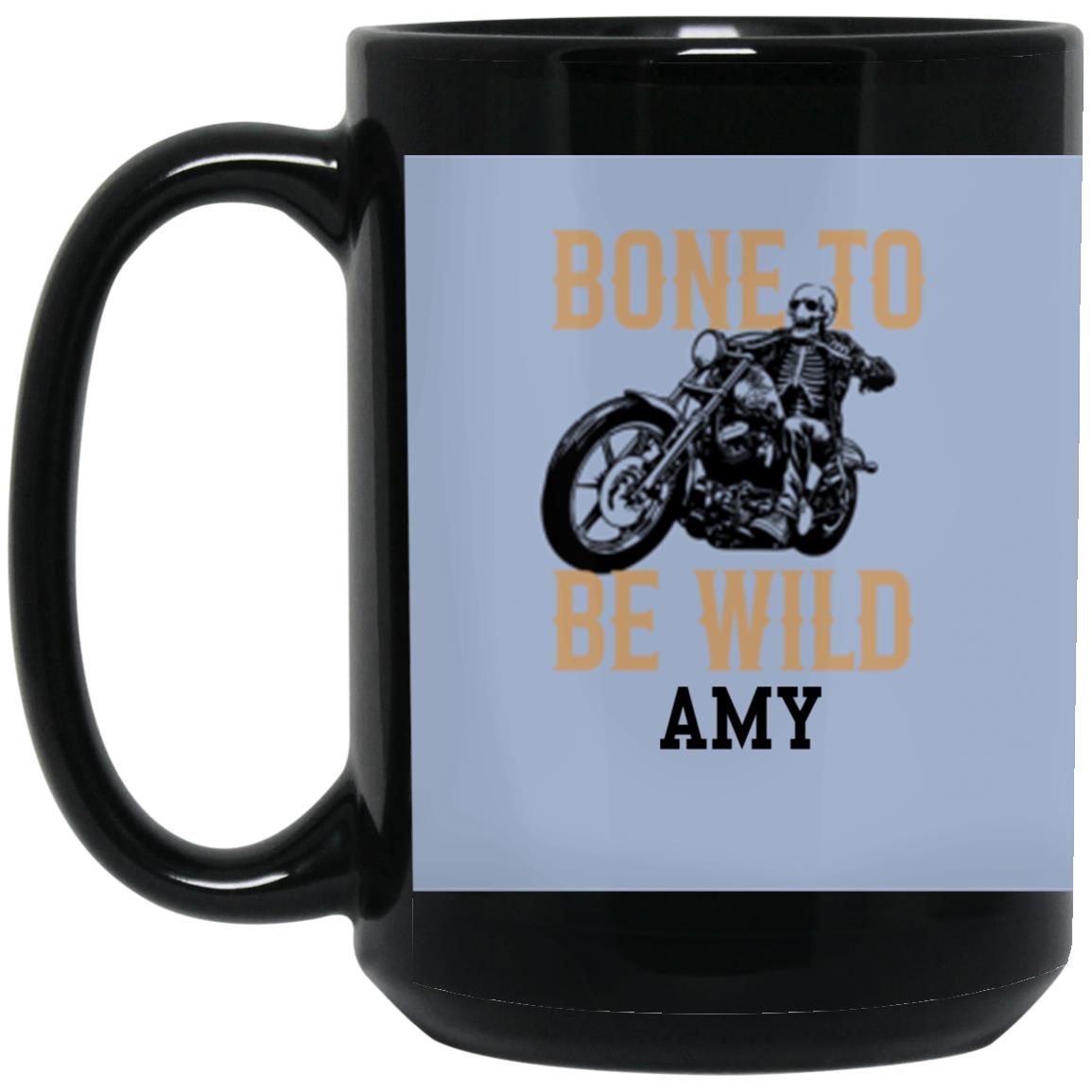 Personalized  15oz Black Mug w/ Color