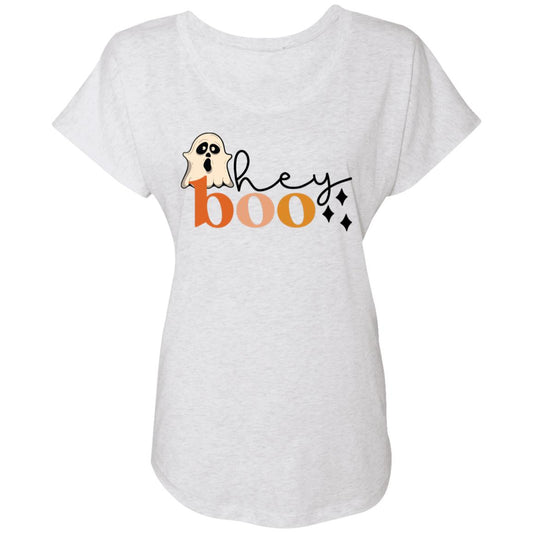 Custom Ladies' Triblend Dolman Sleeve "Hey Boo"