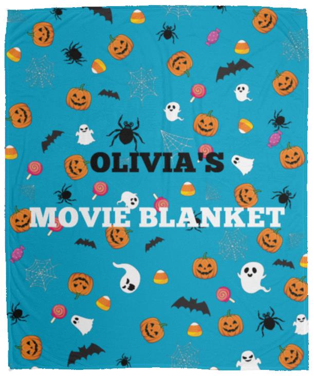 Personalized Halloween Fun Movie Blanket