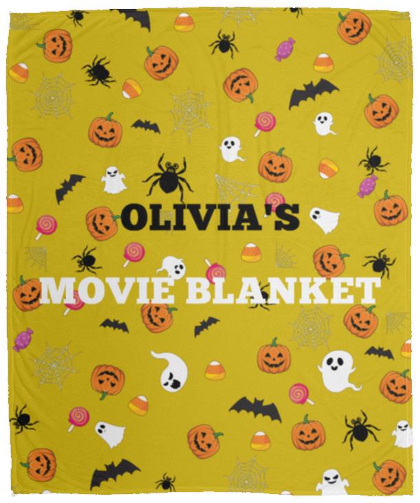 Personalized Halloween Fun Movie Blanket