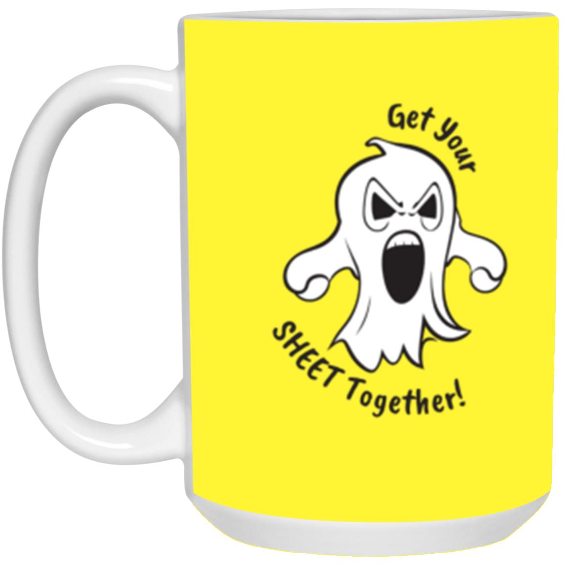 Custom White Mug w/ Background Color "Get Your Sheet Together!"