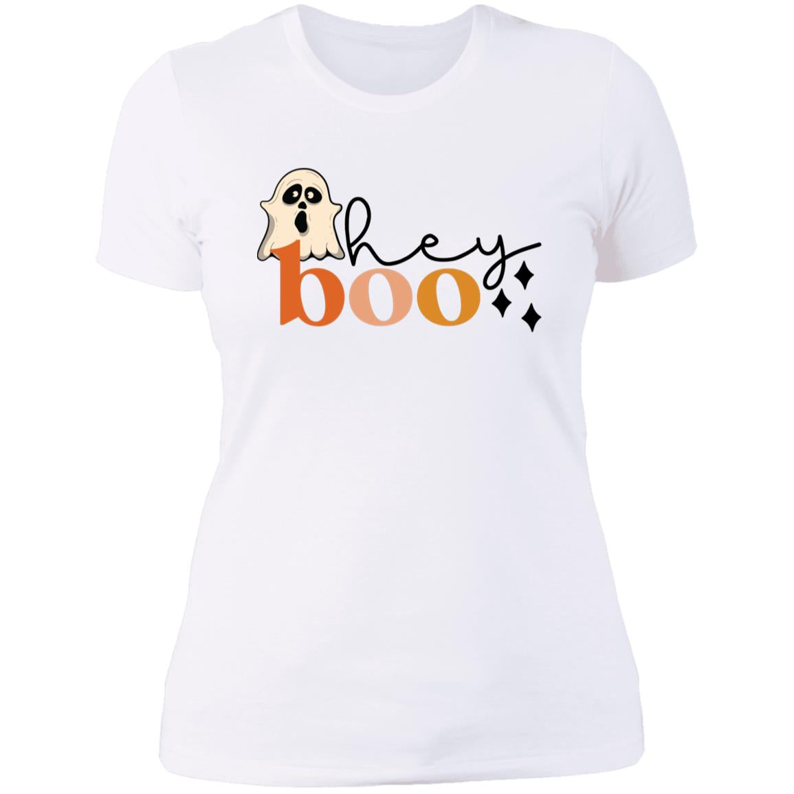 Custom Ladies' Boyfriend T-Shirt "Hey Boo"