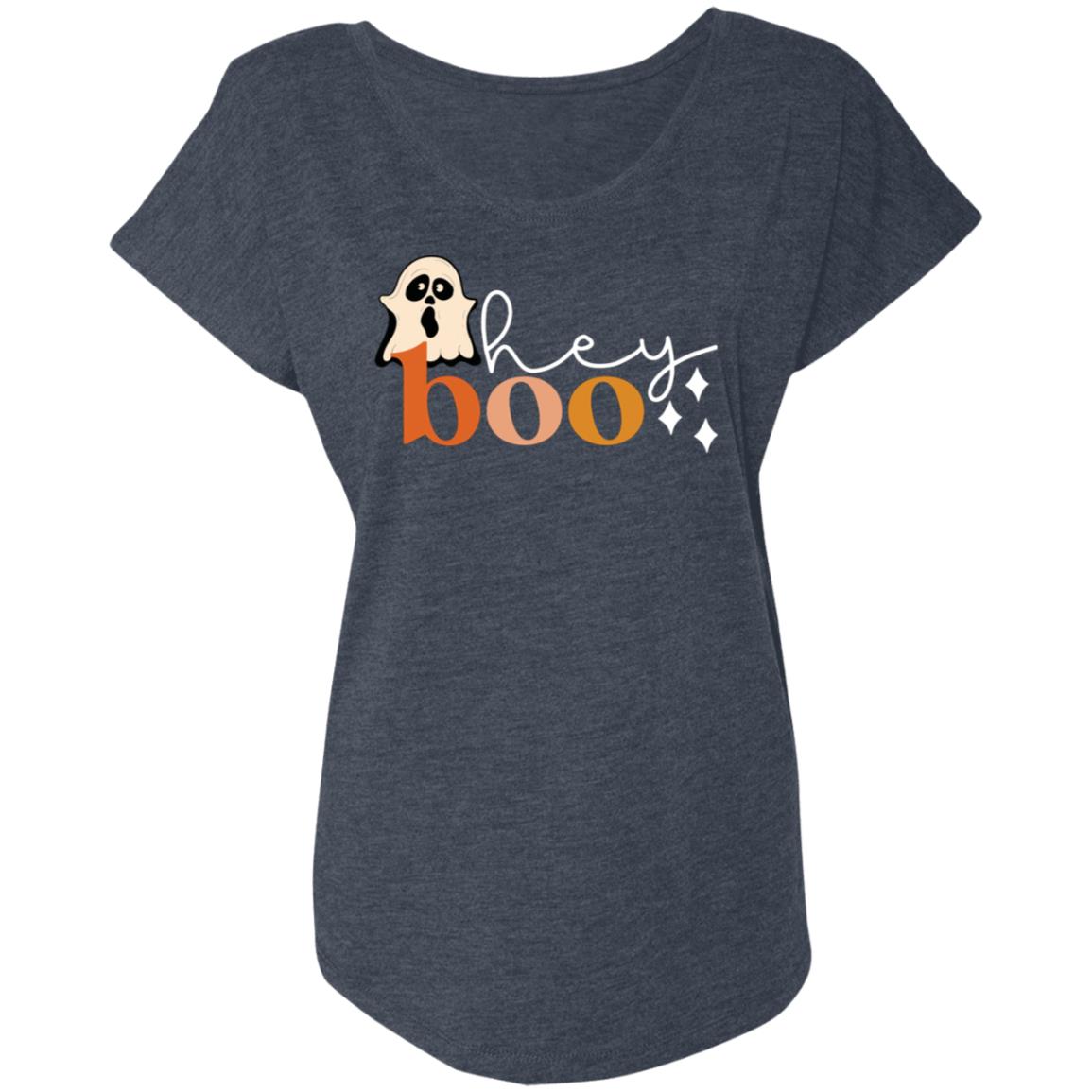 Custom Ladies' Triblend Dolman Sleeve "Hey Boo"