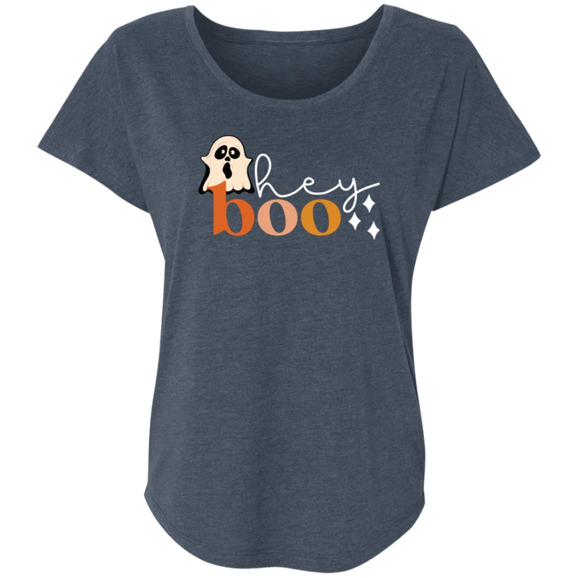 Custom Ladies' Triblend Dolman Sleeve "Hey Boo"