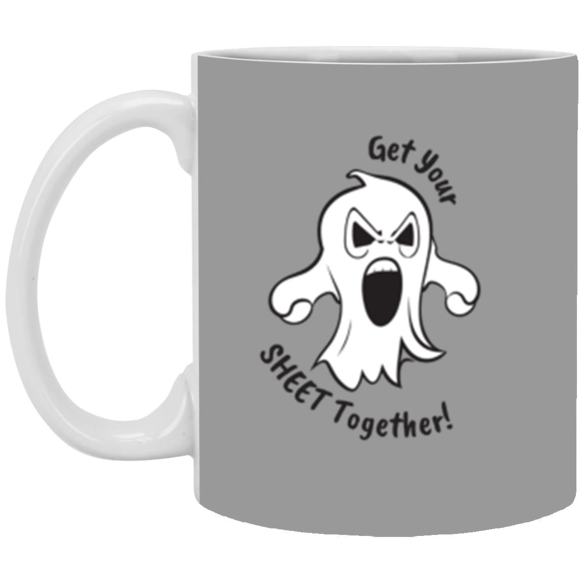 Custom White Mug w/ Background Color "Get Your Sheet Together!"