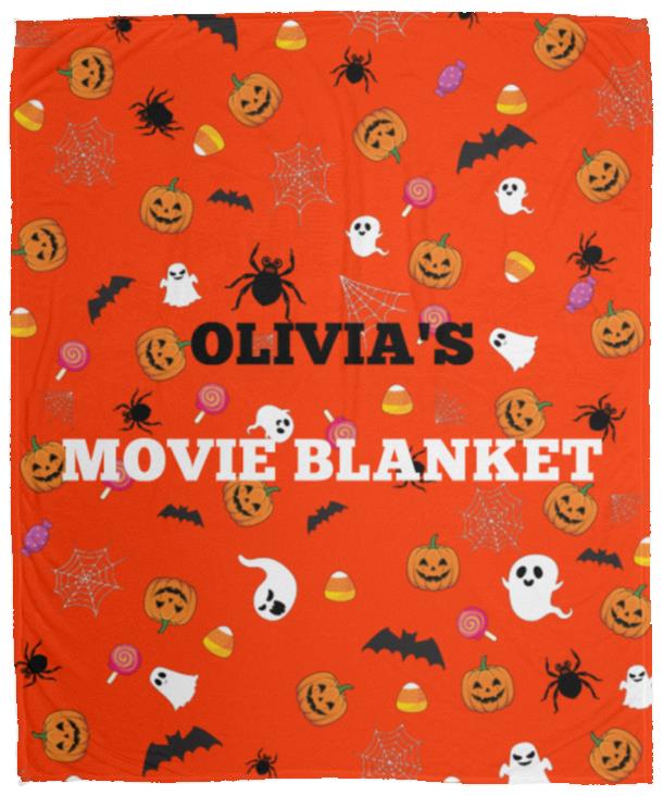 Personalized Halloween Fun Movie Blanket