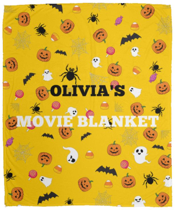 Personalized Halloween Fun Movie Blanket