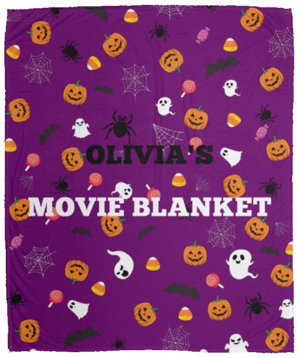 Personalized Halloween Fun Movie Blanket