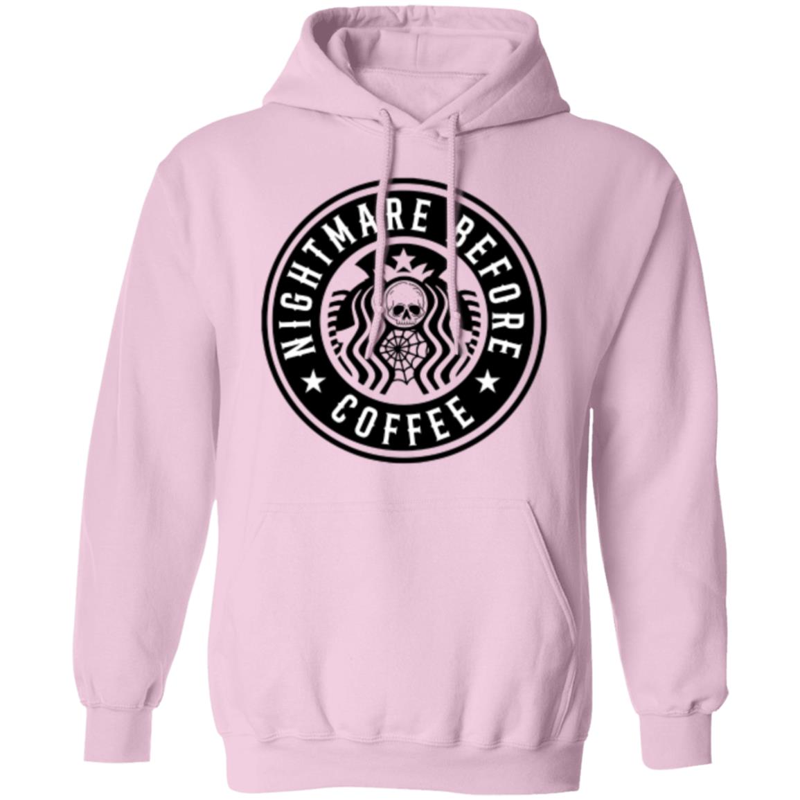 Custom Pullover Hoodie "Nightmare Before Coffee"