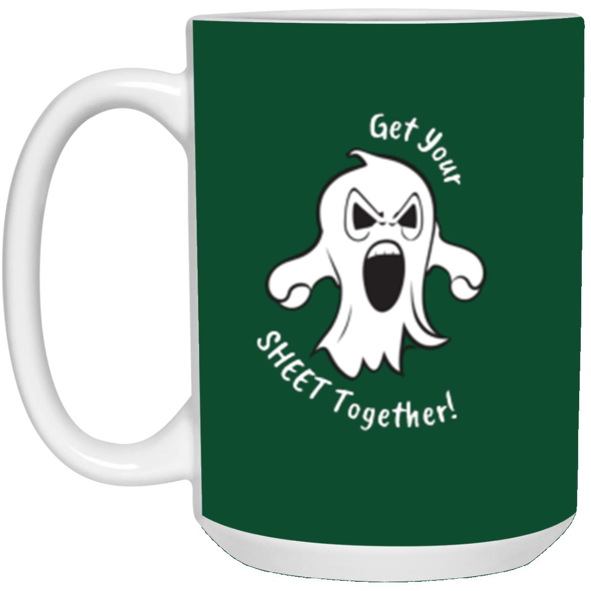 Custom White Mug w/ Background Color "Get Your Sheet Together!"