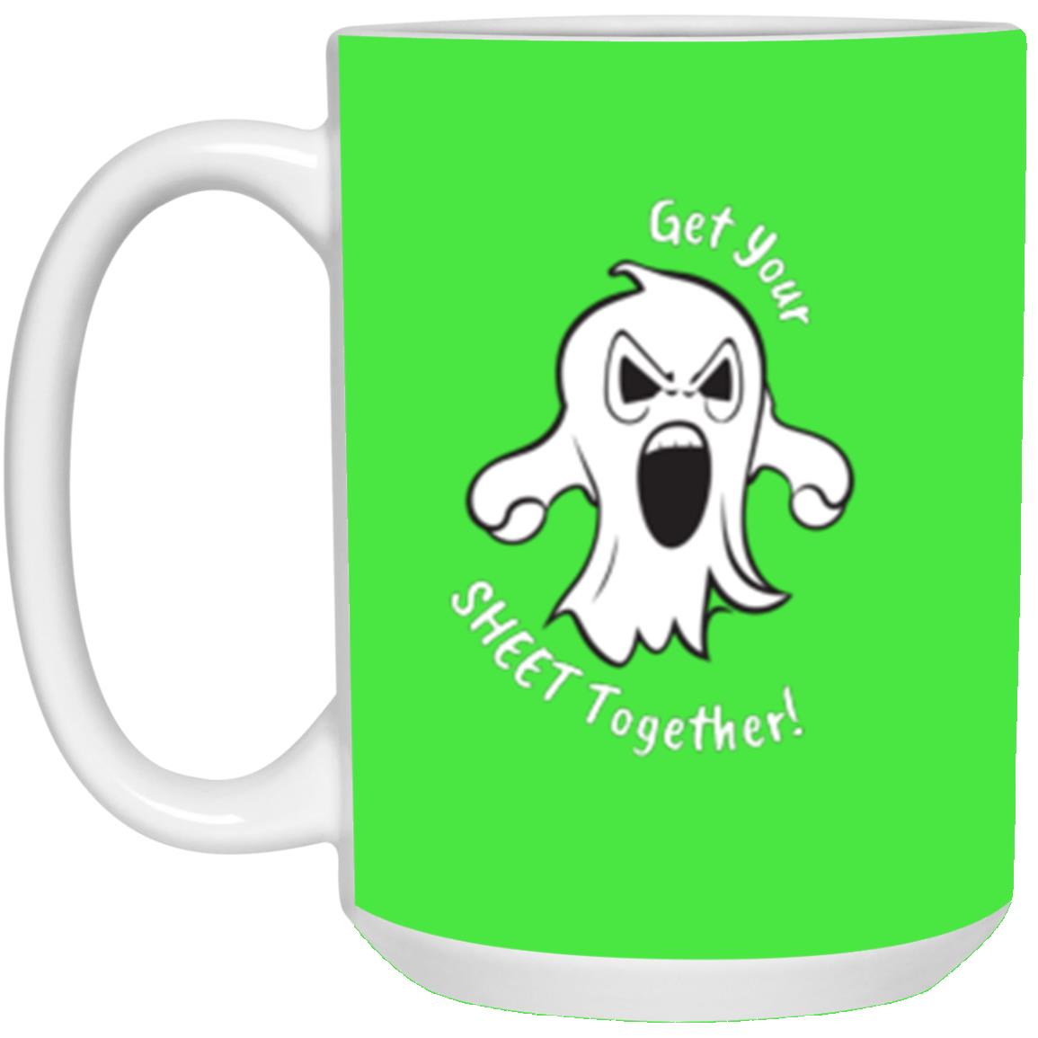 Custom White Mug w/ Background Color "Get Your Sheet Together!"