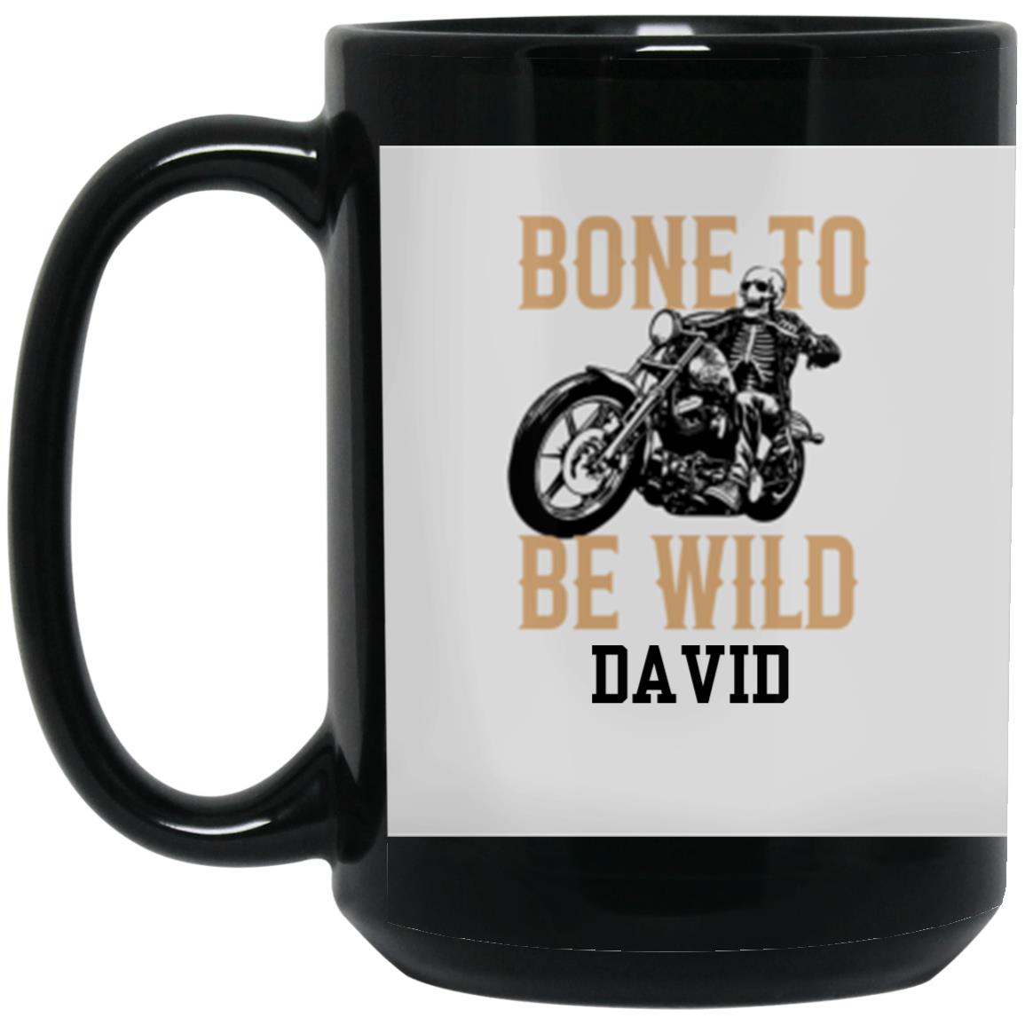 Personalized 15oz Black Mug w/ Color