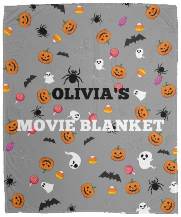 Personalized Halloween Fun Movie Blanket