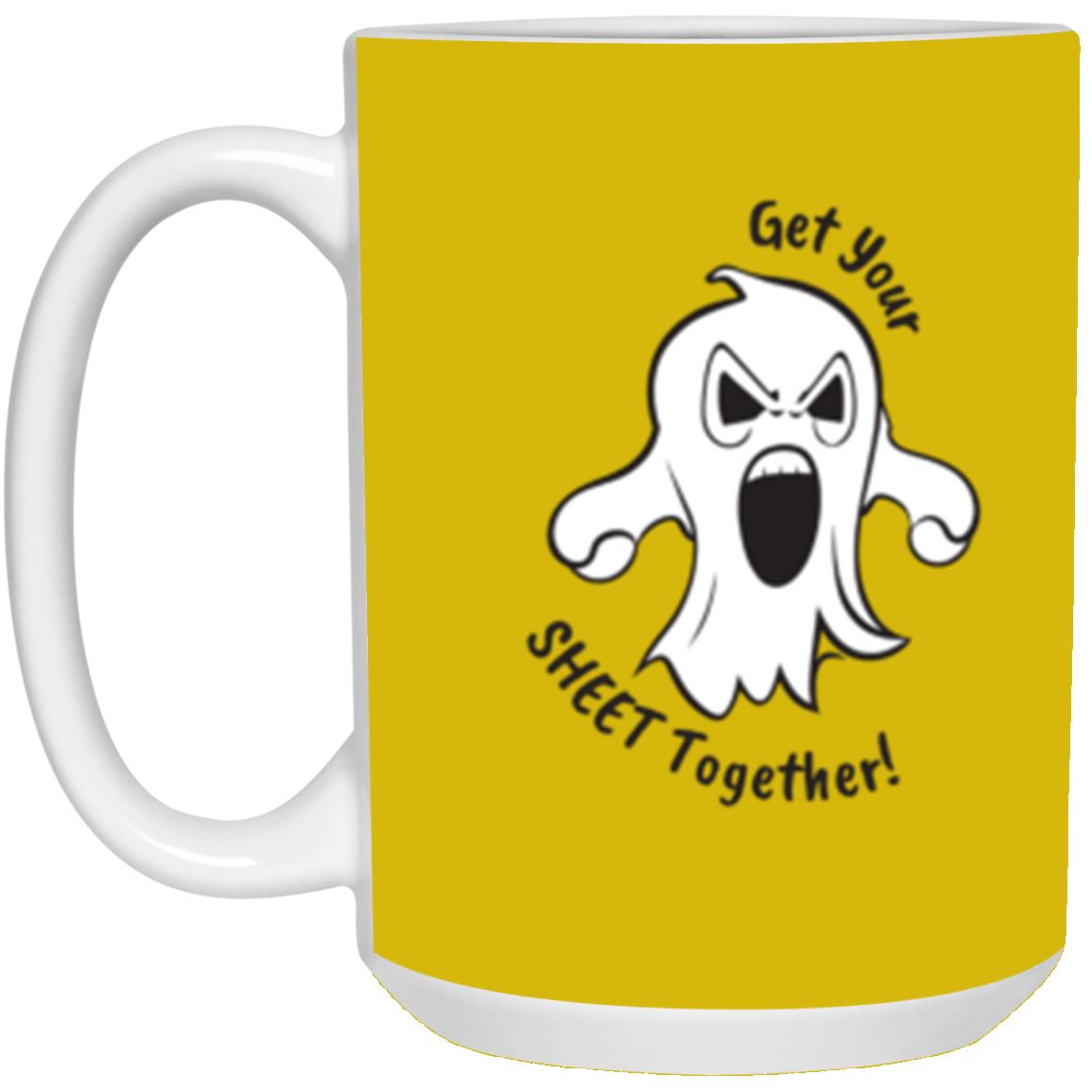 Custom White Mug w/ Background Color "Get Your Sheet Together!"