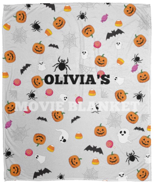 Personalized Halloween Fun Movie Blanket